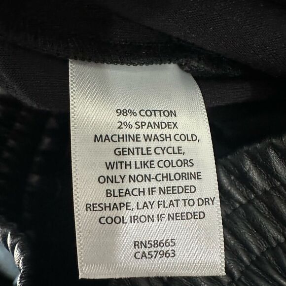 Halogen Faux Leather Elastic Waist Black Pants New! - Picture 8 of 8